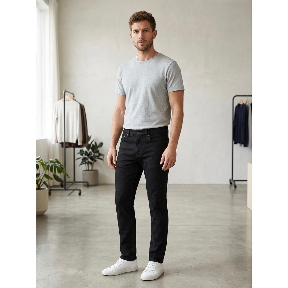 Mott & Bow Mercer Slim Jeans Mens Black Dynamic Stretch Denim Pants 31x30